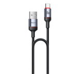 Yesido CA129C 18W USB-A to USB-C Cable – 1.2m 3-Step Molded Braided Nylon & Aluminum Alloy Connectors (3A)