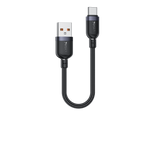 Yesido CA131C 18W Short USB-A to USB-C Fast Charging Cable – 30cm Braided Nylon & Aluminum Alloy Connectors (3A)