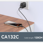 Yesido CA132C 18W USB-A to USB-C Fast Charging Cable – 1.2m Braided Nylon & Aluminum Alloy Connectors (3A)