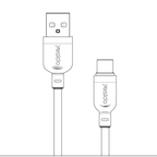 Yesido CA133C 18W Long USB-A to USB-C Cable – 2m Braided Nylon & Aluminum Alloy Connectors (3A)