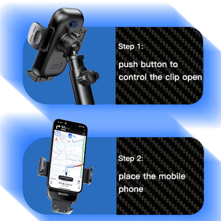 Yesido C197 15W Fast Wireless Charging Holder Set with Suction Base and Air Vent Clip