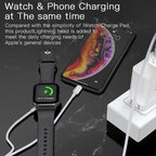 Yesido CA70 2-in-1 Charging Cable – Smart Magnetic Wireless Charger for Apple Watch & 2.4A Lightning Cable with Imported IC Chip