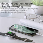 Yesido CA70 2-in-1 Charging Cable – Smart Magnetic Wireless Charger for Apple Watch & 2.4A Lightning Cable with Imported IC Chip