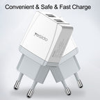Yesido YC-21 Dual USB Port Travel Fast Charger – Compact & Portable Power Adapter