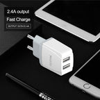Yesido YC-21 Dual USB Port Travel Fast Charger – Compact & Portable Power Adapter