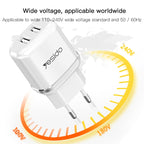 Yesido YC-26 Dual USB Travel Charger 2.4A – Includes Micro USB Cable