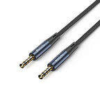 Yesido YAU43 3.5mm to 3.5mm Aux Audio Cable – 1.2m Heavy-Duty 3.48-Braided Nylon Wire with Gold-Plated Plugs Supporting High-Definition Voice Calls (Gun Gray)