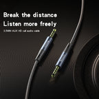 Yesido YAU43 3.5mm to 3.5mm Aux Audio Cable – 1.2m Heavy-Duty 3.48-Braided Nylon Wire with Gold-Plated Plugs Supporting High-Definition Voice Calls (Gun Gray)