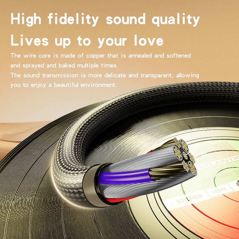 Yesido YAU43 3.5mm to 3.5mm Aux Audio Cable – 1.2m Heavy-Duty 3.48-Braided Nylon Wire with Gold-Plated Plugs Supporting High-Definition Voice Calls (Gun Gray)