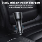Yesido Y65 Super Fast Car Charger 118W – PD 100W Type-C + QC 18W USB Output