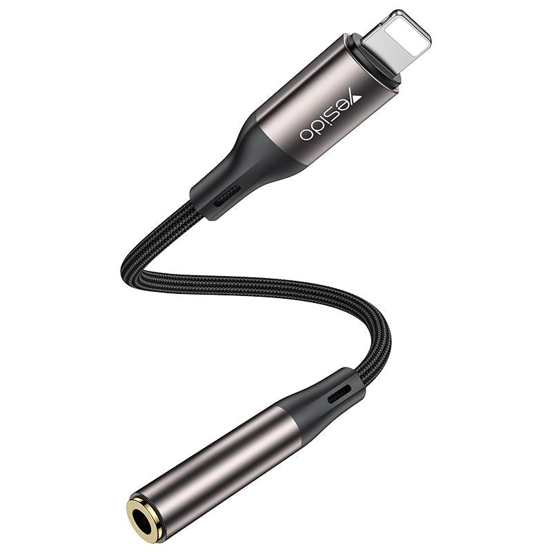 Yesido YAU45 Smart Aux Audio Cable – Integrated Independent Decoding Chip, Heavy-Duty Braided Wire & Aluminum Alloy Shell Supporting Line Control & Voice Calls