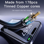 Yesido CA181 Type-C to Type-C PD 60W Fast Charging Data Cable – 1.2m Heavy-Duty 48-Braided Yarn Wire with Aluminum Alloy Shell & 3A Max Output