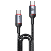 Yesido CA186 240W Type-C to Type-C Aluminum Alloy Data Cable – 2m Ultra-Fast Charging (Black)