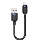 Yesido CA131L 12W Short USB-A to Lightning Charging Cable – 30cm Braided Nylon & Aluminum Alloy Connectors (2.4A)