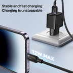 Yesido CA133L 12W Long USB-A to Lightning Cable – 2m Braided Nylon & Aluminum Alloy Connectors (2.4A)