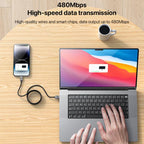 Yesido CA135L 12W USB-A to Lightning Fast Charging Cable – 1.2m Two-Tone Braided Nylon & Zinc Alloy Connectors (2.4A)
