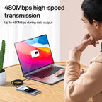 Yesido CA195 27W 3A USB-C to Lightning Zinc Alloy Data Cable – 1.2m Durable Braided Design (Black)