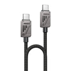 Yesido CA196 60W 3A USB-C to USB-C Zinc Alloy Data Cable – 1.2m Durable Braided Design (Black)