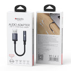 Yesido YAU46 USB to 3.5mm Digital Audio Jack Adapter – Premium DAC Chip (16bit/48KHZ), Aluminum Alloy Connectors & TPE Cable Supporting Voice Calls