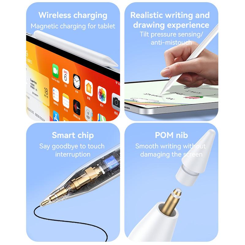 Yesido ST18 Magnetic Wireless Charging Stylus Pen for iPad – MCU Microcontroller, 10-Hour Battery, POM Tip Auto-Power On