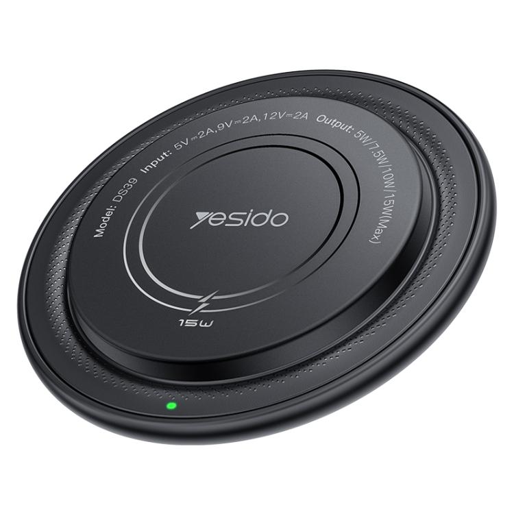 Yesido DS39 15W Desktop Pad Magnetic Wireless Fast Charger with Smart Positioning