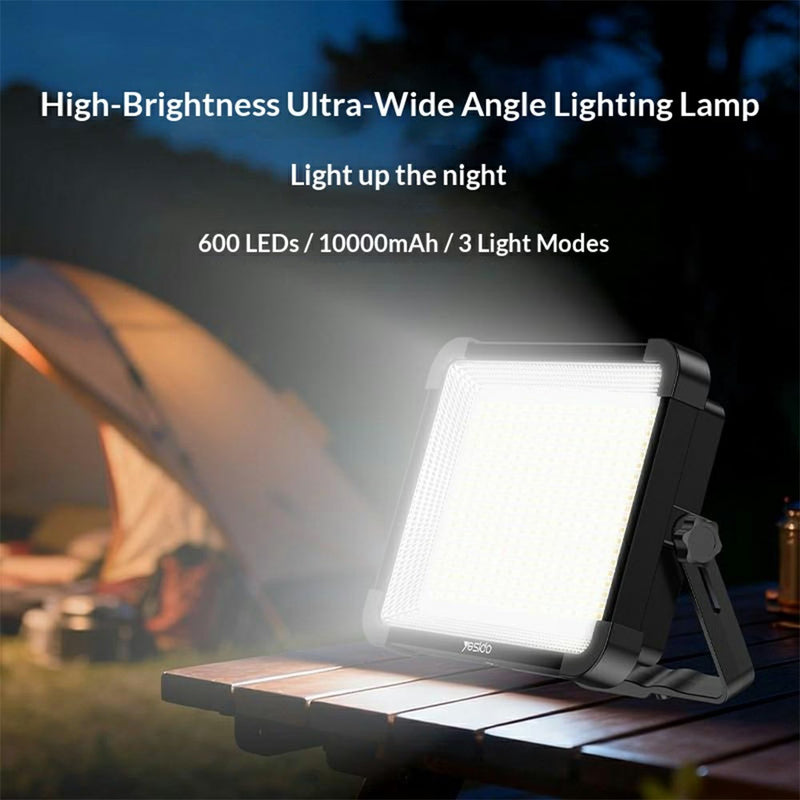 Yesido DH17 Professional 600 LED Emergency Light – 10000mAh Battery, 2400 Lumens, 3 Light Modes & Power Bank Function