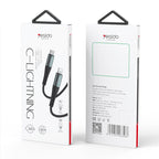 Yesido CA64 Type-C to Lightning Fast Charging Data Cable – 1.2m Heavy-Duty Nylon Braided Armor with Aluminum Alloy Shells (2.4A Max)