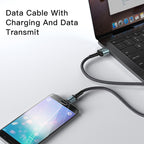 Yesido CA74 L-C USB to Lightning Fast Charging Data Cable – 1.2m Heavy-Duty Nylon Braided Armor with Aluminum Alloy Shells (2.4A Max)