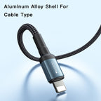 Yesido CA76 20W Type-C to Lightning PD Fast Charging Cable – 1.2m Heavy-Duty Nylon Braided Armor with Aluminum Alloy Shells