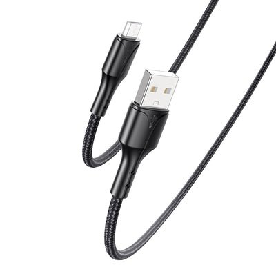 كابل شحن ونقل بيانات يسيدو Yesido CA97 L-C ذكي ومجدول بشاشة LED رقمية - من USB إلى Lightning بقوة 2.4 أمبير وبطول 1.2 متر