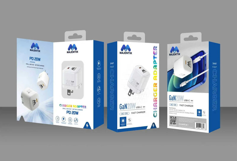 Majentik MC-016 20W USB-C Fast Charger – Compact Wall Charger with Power Delivery