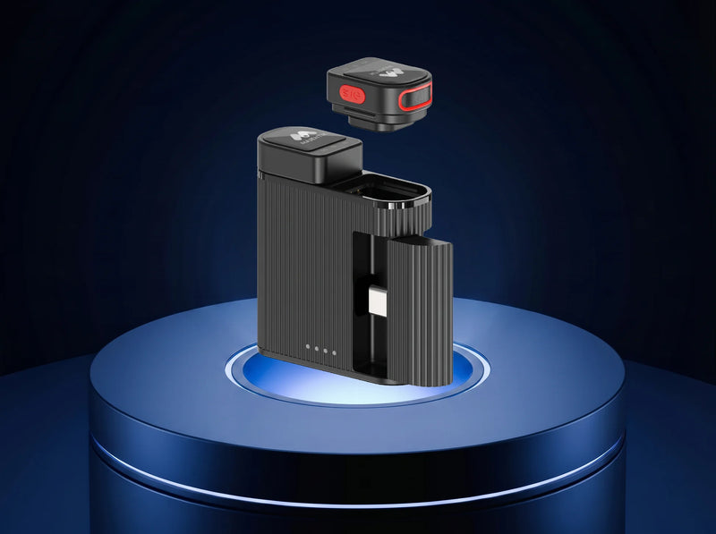 Majentik MM-001 2-in-1 Magnetic Wireless Microphone – Advanced Noise Canceling & Dual Compatibility for iPhone & Type-C