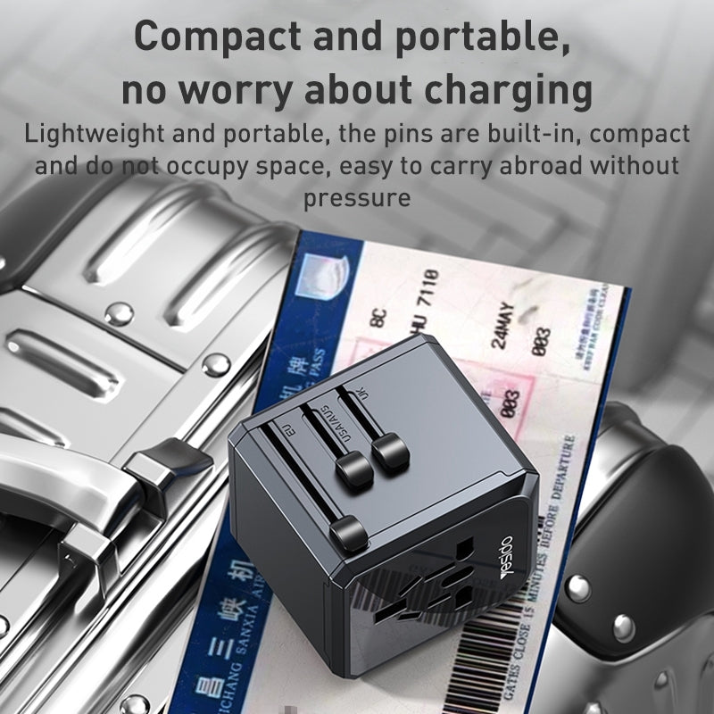 Yesido MC24 Universal Travel Adapter 2000W – 20W PD & 18W QC 3.0 with 4 USB/Type-C Ports