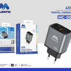 Majentik MC-006 45W GaN Fast Charger – Dual Port USB & PD Compact Wall Charger
