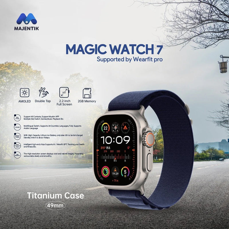 Magic Watch 7 Premium Smartwatch – Bluetooth Calling, Wearfit GPT AI Support & Integrated Islamic Apps