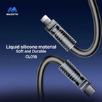 Majentik CL-016 4-in-1 Fast Charging Data Cable – 60W Liquid Silicone & Zinc Alloy (1.2M)