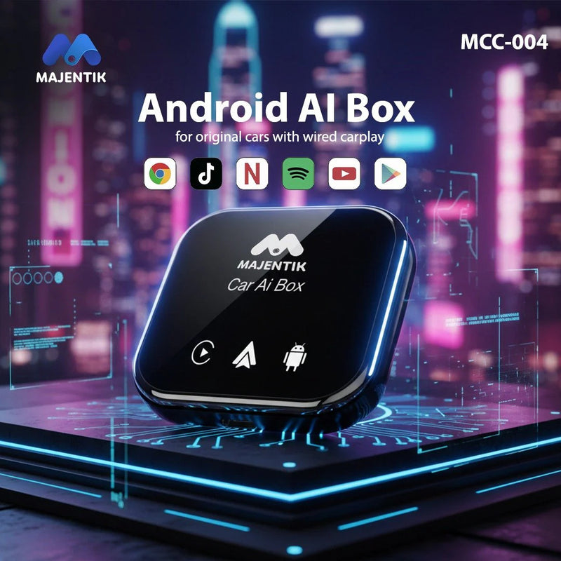 Majentik MCC-004 Wireless Android Car AI Box – Wired to Wireless CarPlay Adapter