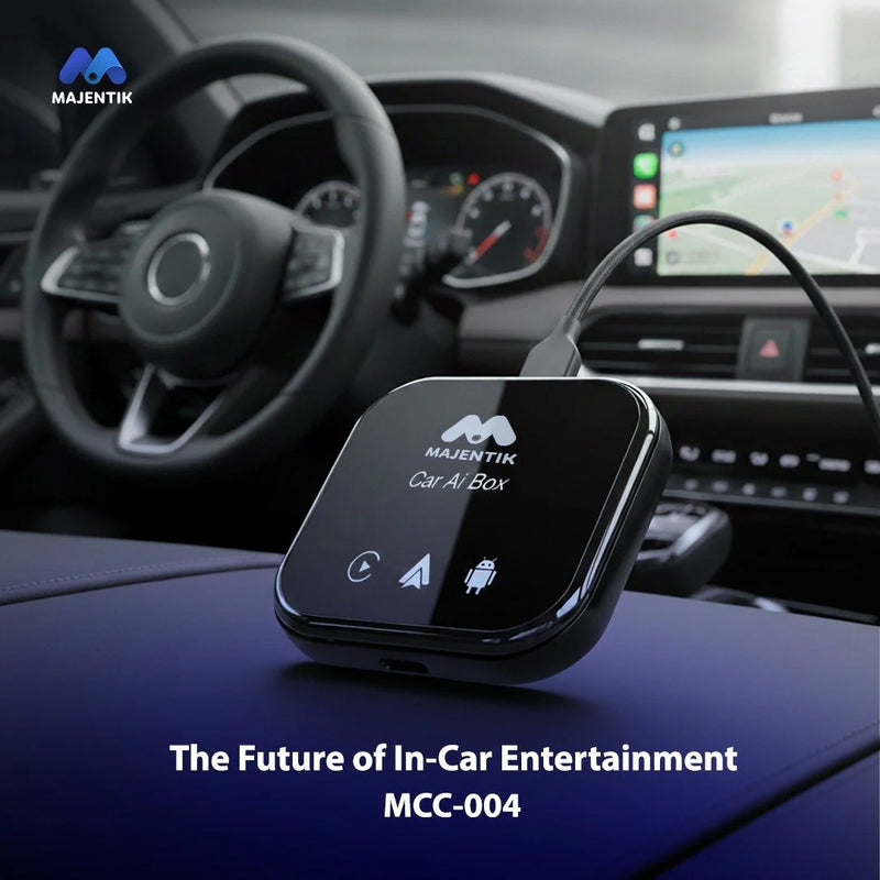 Majentik MCC-004 Wireless Android Car AI Box – Wired to Wireless CarPlay Adapter