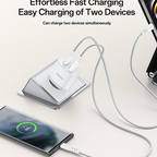 Yesido YC110 45W Dual Port Fast Wall Charger – 45W PD + 18W QC with Type-C to Type-C Cable