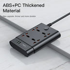 Yesido MC11 7-in-1 Smart Power Strip – 2650W, 20W PD + 18W QC 3.0 with 4 Universal Outlets