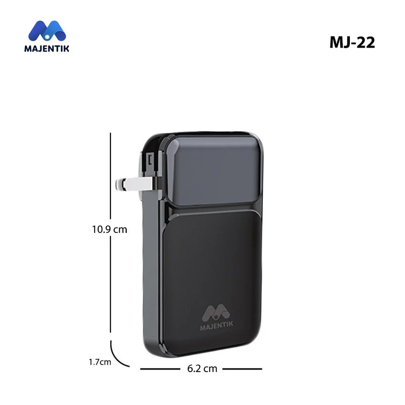 Majentik MJ-22 2-in-1 Hybrid Power Bank & Wall Charger – 10000mAh with 22.5W Fast Charging
