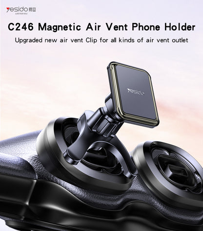Yesido C246 Magnetic Car Holder - Upgraded Air Vent Clip & 360° Rotation