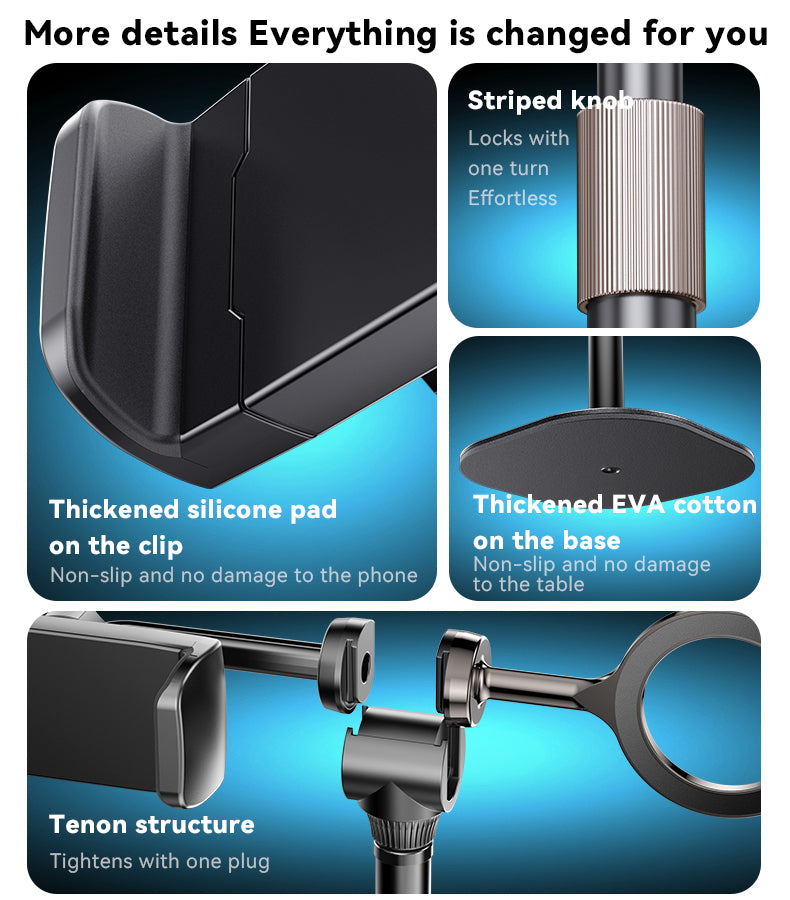 Yesido C297 Desktop Live Broadcast Phone Holder with 360 Rotation and 30-46CM Adjustable Height