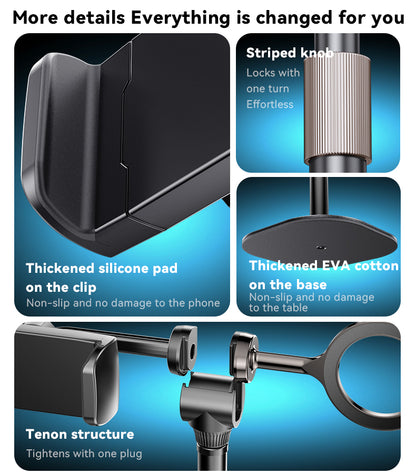 Yesido C297 Desktop Live Broadcast Phone Holder with 360 Rotation and 30-46CM Adjustable Height