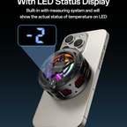 Yesido C226 Magnetic Phone Cooler - Semiconductor Cooling, Digital Display & RGB