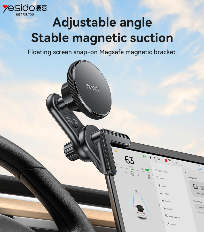 Yesido C213 MagSafe Magnetic Car Holder with Strong Suction & Modern Design