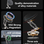 Yesido C306 Magnetic Car Wireless Charger - 15W Fast Charge & Ultra Stability