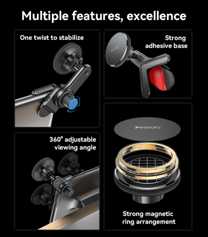 Yesido C213 MagSafe Magnetic Car Holder with Strong Suction & Modern Design