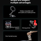 Yesido C218 Magnetic Car Holder - 360° Rotation & Dual-Axis Folding Design