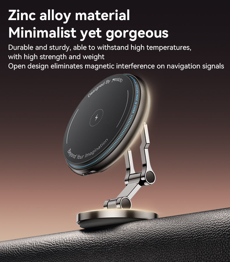 Yesido C306 Magnetic Car Wireless Charger - 15W Fast Charge & Ultra Stability